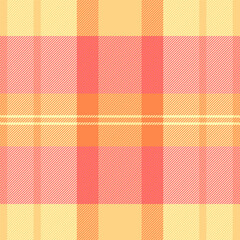 Performance fabric vector pattern, give background textile plaid. Repeatable patterns tartan texture seamless check in yellow and red colors.