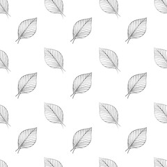 seamless background with leaves