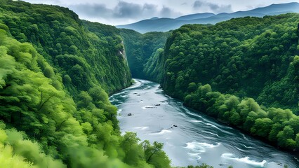 river in the mountains