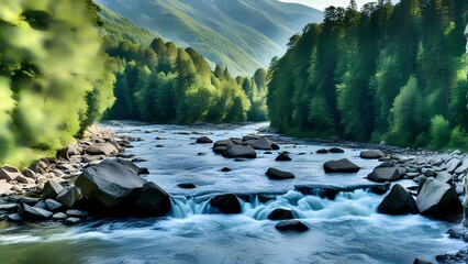 river in the mountains