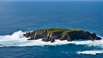 waves crashing on rocks