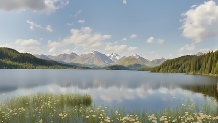lake in the mountains