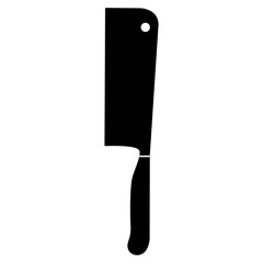 Kitchen knife icon black silhouette on white background
