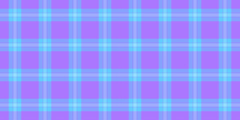 Bedroom plaid tartan vector, windowpane background pattern check. Weave fabric texture seamless textile in blue and cyan colors.