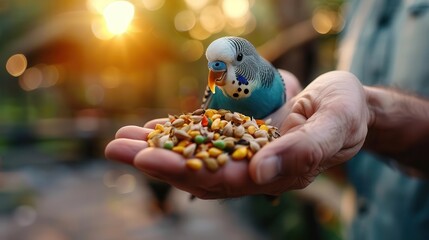 Zookeeper feeding animals, dynamic and caring, Urban, Soft tones, Photograph, Animal care