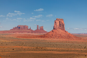 The most famous monuments in the Monument Valley, Arizona USA