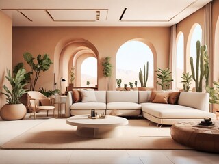 modern living room with sofa