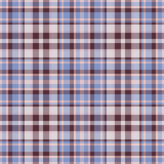 Plaid seamless pattern. Check fabric texture. Vector textile print.