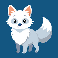 Print Adorable Arctic Fox Clipart Vector Illustration of Cute Fox in Winter Theme Perfect for Design Projects