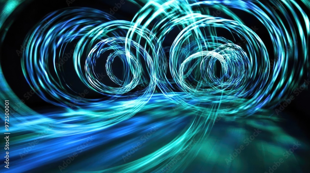 Poster colorful swirling light patterns create a dynamic and energetic visual experience, perfect for backg