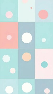 mooth gradient from light grey to pale blue, and the shapes are filled with pastel colors