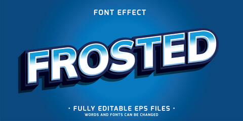 Obraz premium simple and bold 3d style text effect in white frosted color