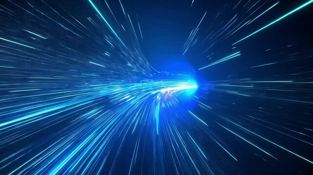 Blue light streak futuristic looping animation footage video background