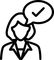 Approve Decision Line Icon