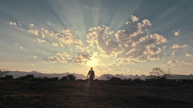 in the desert men change and sunsets renew people. Questions arise in solitude and pierce the soul. clouds. I can see God in this sun of glory and saint people