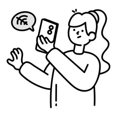 No signals icon in drawing style