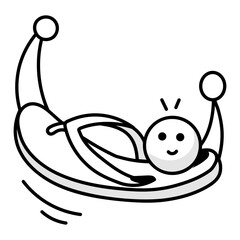 Slippers icon in doodle style

