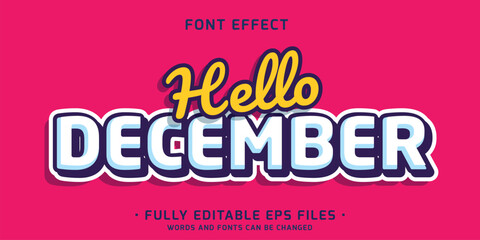 simple and bold 3d style text effect in white and yellow color