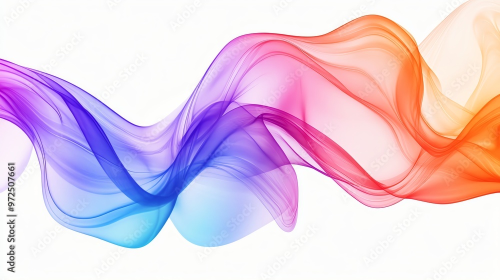 Poster abstract colorful wave design with flowing lines.