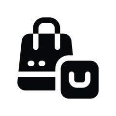 shopping bag icon. vector glyph icon for your website, mobile, presentation, and logo design.