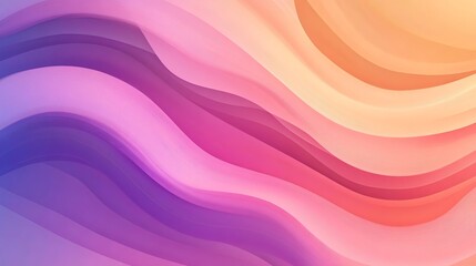 Abstract background with wavy lines and a gradient of purple, pink, and orange colors.