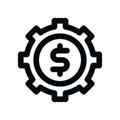 gear icon. vector line icon for your website, mobile, presentation, and logo design.