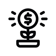 investment icon. vector line icon for your website, mobile, presentation, and logo design.
