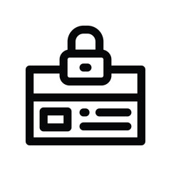 payment secure icon. vector line icon for your website, mobile, presentation, and logo design.