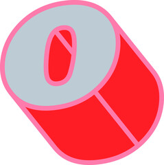 Retro Comic Style Alphabet Bold Vector Letter O in Pink and Red