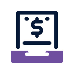 financial report icon. vector dual tone icon for your website, mobile, presentation, and logo design.