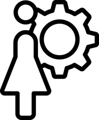 Manager Work Line Icon