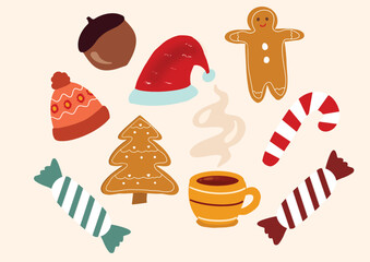 set or bundle of christmas baubles, vector, illustration © Nabilatun Nadiyah