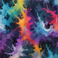 Obraz premium Paint Splash Color Smoke Water Abstract Creative Art Background Wallpaper