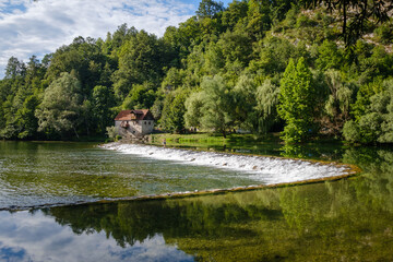 Stari pod bathing place on Kolpa river at Adlešiči