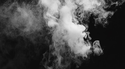 smoke on black background, abstract dark concentrate floor scene with mist or fog, spotlight and display, Generative AI