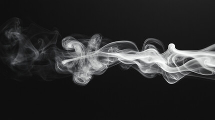 clouds or smoke isolated on black background, Smoke on black in super slow motion, Steam on black background,