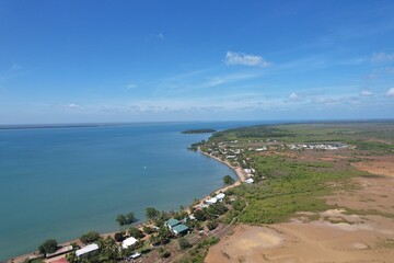 Aerial photo of Saibai Island Queensland Australia