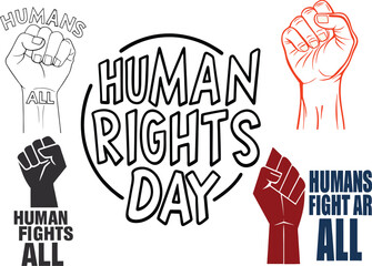 human rights for all vector illustration 