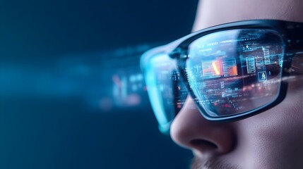 Augmented Reality Glasses Projecting Business Data on Virtual Screen for Creative Innovation