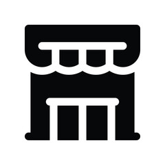 shop icon. vector glyph icon for your website, mobile, presentation, and logo design.