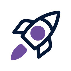 rocket icon. vector dual tone icon for your website, mobile, presentation, and logo design.