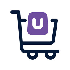 shopping icon. vector dual tone icon for your website, mobile, presentation, and logo design.