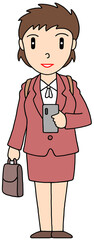 ビジネスウーマンのイラスト - OL・働く女性・女子社員・レディーススーツ