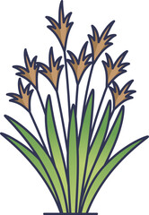Illustration of Miscanthus, a tall grass used for bioenergy.