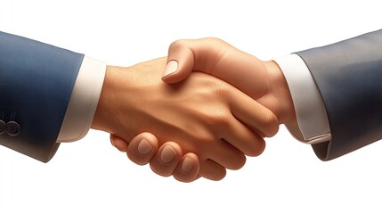 3d render cartoon character flexible hands handshake gesture international diplomacy concept business agreement clip art isolate3d on transparent background
