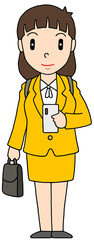 ビジネスウーマンのイラスト - OL・働く女性・女子社員・レディーススーツ
