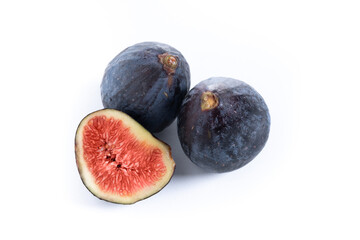 Fresh figs isolated on white background