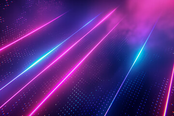 Neon futuristic laser beams creating a dynamic background