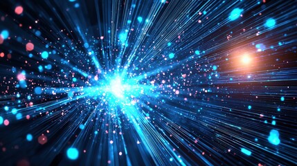 Fototapeta premium Ethereal Glow Abstract Light Trails and Bokeh