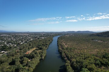 Aerial photo of Ross RiverTownsville Queensland Australia